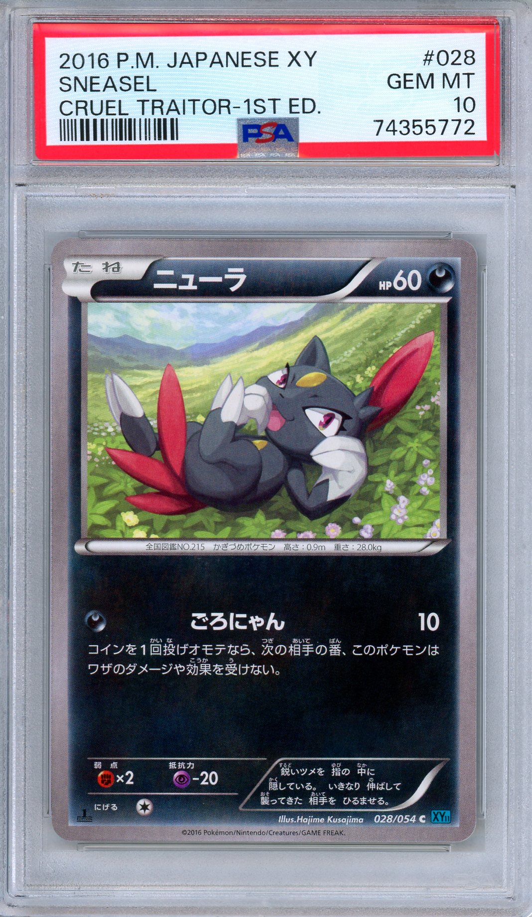 PSA 10 Team Magma's Mightyena 019/034 Double Crisis 1st Edition Japanese Pokemon