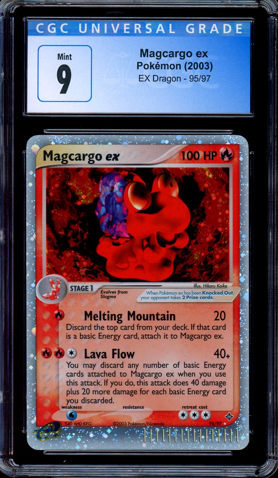 CGC 9 Magcargo ex 95/97 Holo Ultra Rare EX Dragon 2003 Pokemon – Isle  Collectibles