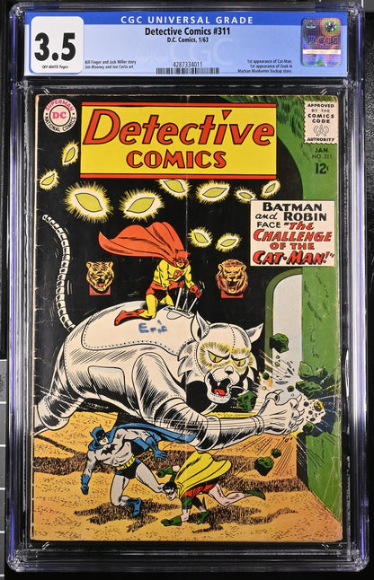 Detective Comics #311 CGC 3.5 1/1963 DC Comics | 1st appearance of Cat Man