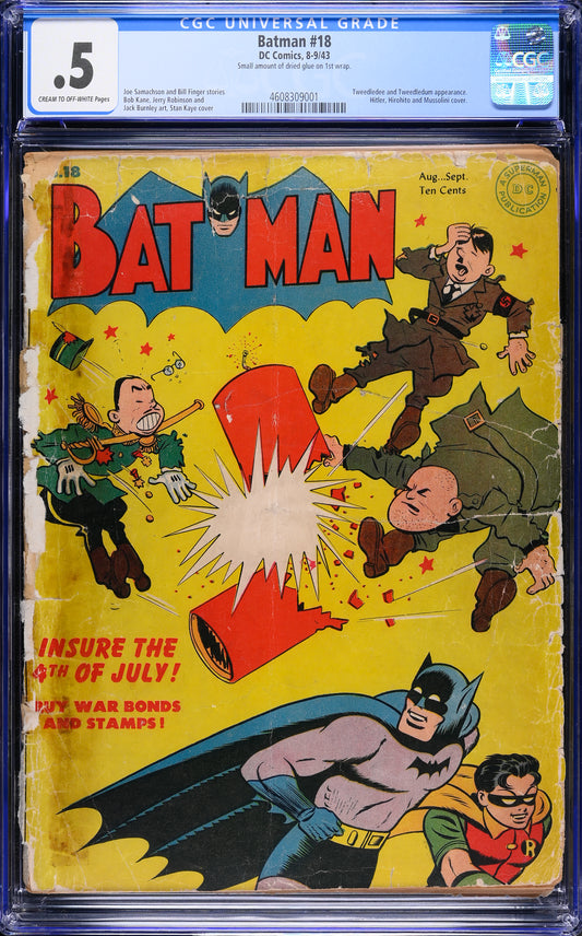 Batman #18 CGC 0.5 1943 DC Comics | Hitler, Hirohito and Mussolini Cover