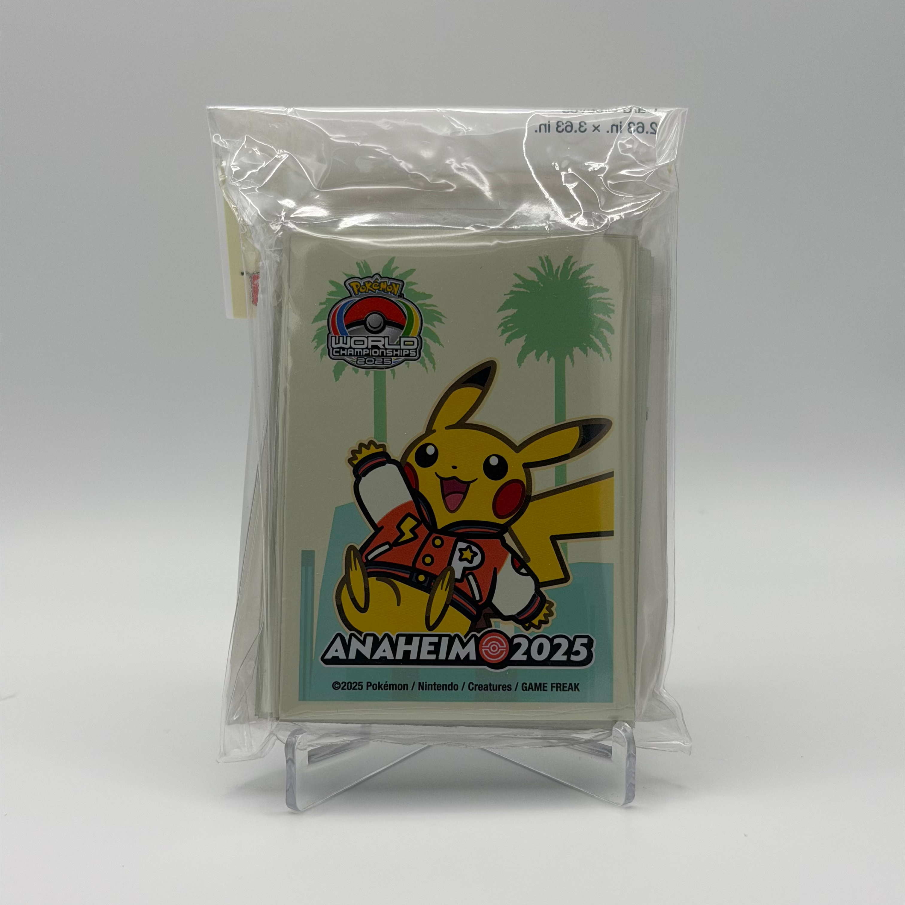 Pokémon World Championships 2025 Pikachu Card Sleeves Anaheim Exclusive