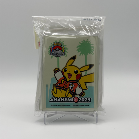 Pokémon World Championships 2025 Pikachu Card Sleeves Anaheim Exclusive
