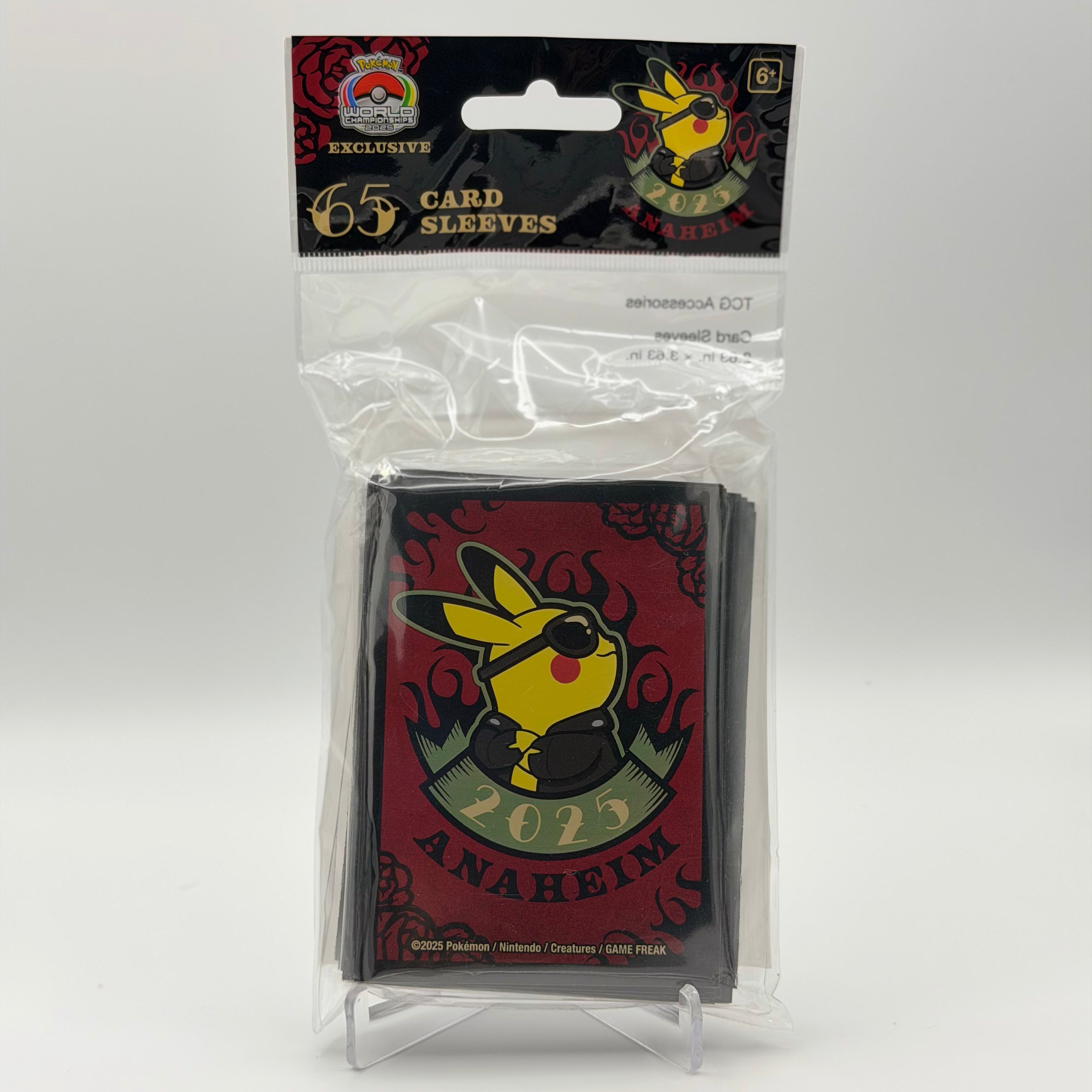 Pokémon World Championships 2025 Arcanine Pikachu Card Sleeves Anaheim Exclusive