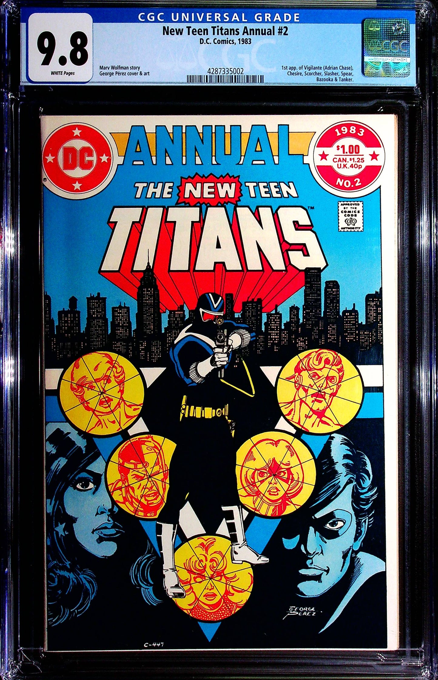 New Teen Titans Annual #2 CGC 9.8 1983 DC Comics | 1st appearance of Vigilante