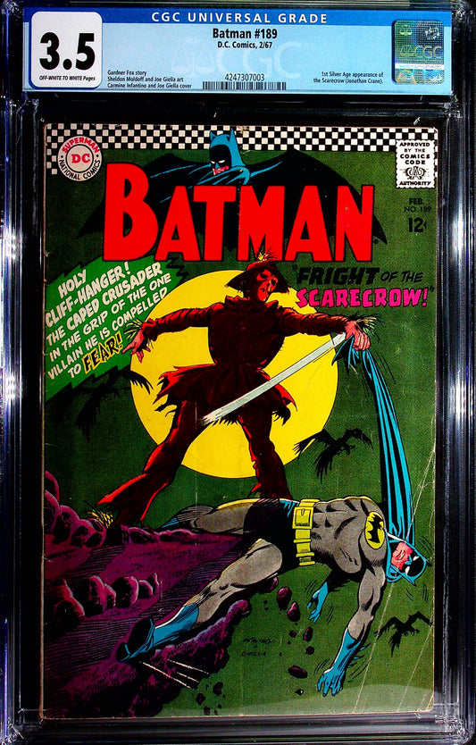 Batman #189 CGC 3.5 1967 DC Comics | 1st Silver Age Scarecrow