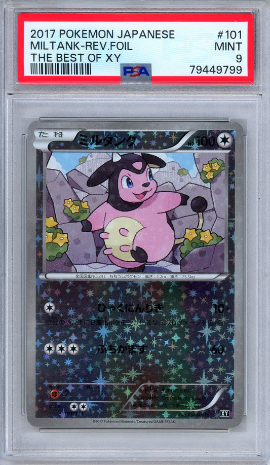 PSA 9 Miltank 101/171 The Best of XY Reverse Holo Japanese Pokemon