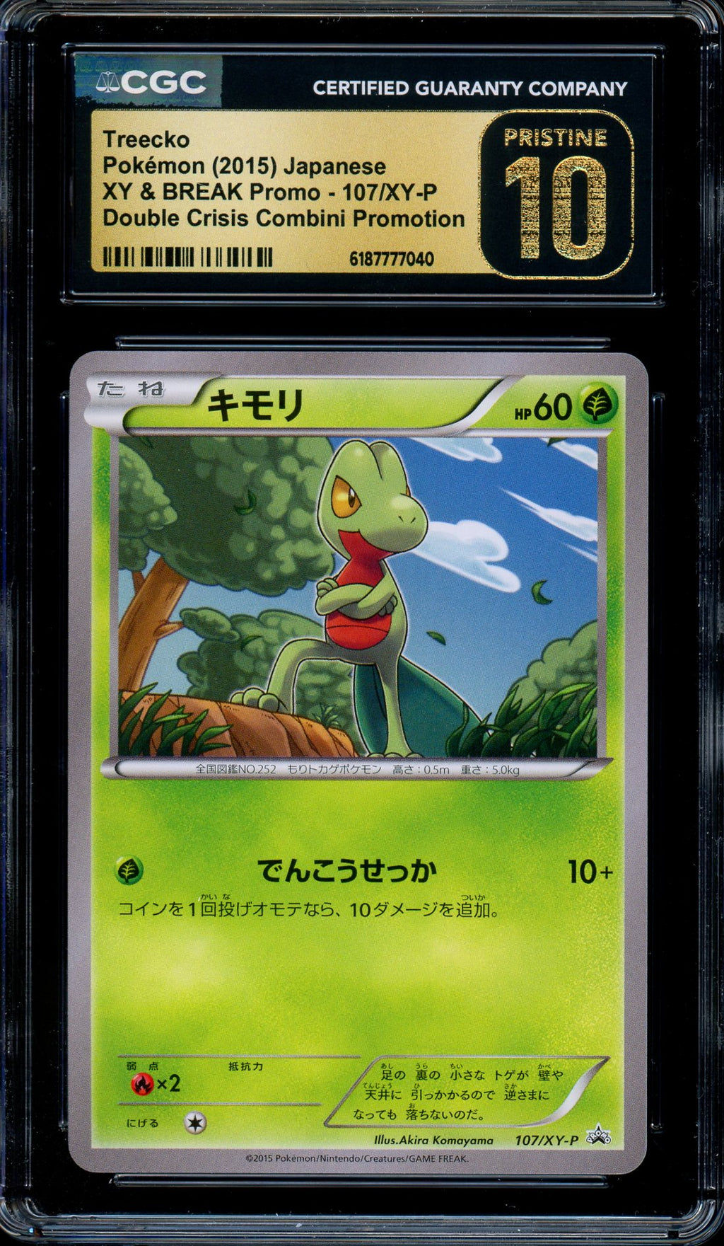 CGC 10 Treecko 107/XY-P Double Crisis Combini Promo Japanese Pokemon