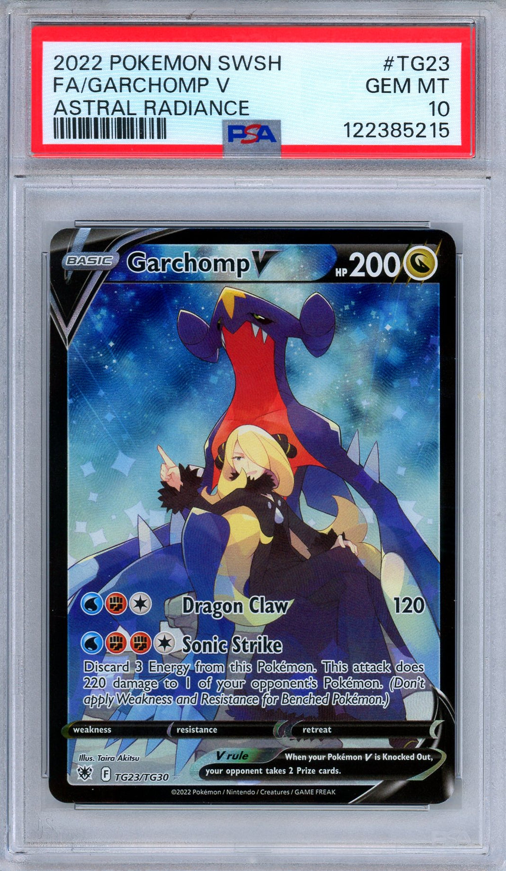 PSA 10 Garchomp V TG23/TG30 Astral Radiance Trainer Gallery Pokemon