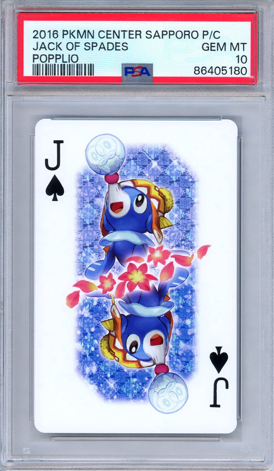 PSA 10 Jack of Spades Popplio Pokemon Center Sapporo Japanese Pokemon