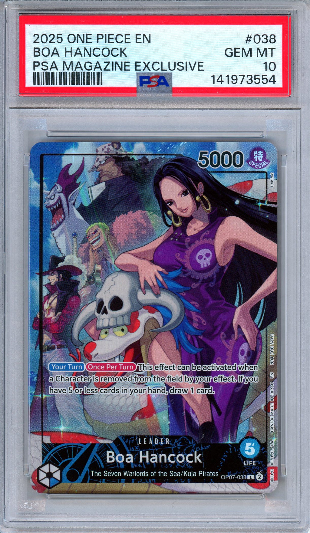 PSA 10 Boa Hancock OP07-038 PSA Magazine Exclusive Promo One Piece