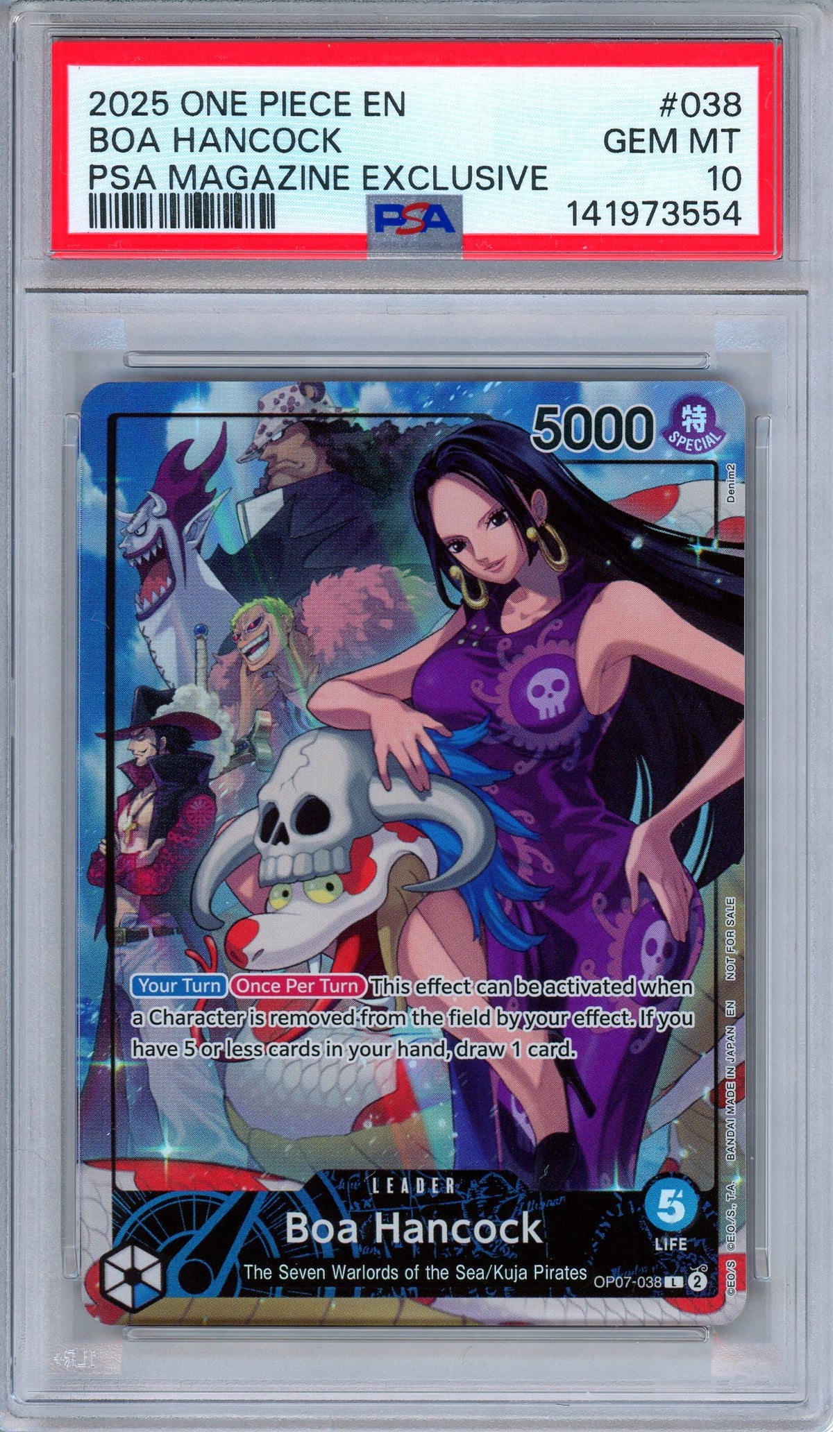PSA 10 Boa Hancock OP07-038 PSA Magazine Exclusive Promo One Piece