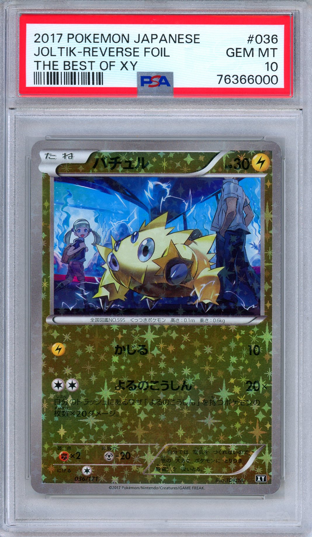 PSA 10 Joltik 036/171 The Best of XY Reverse Holo Rare Japanese Pokemon