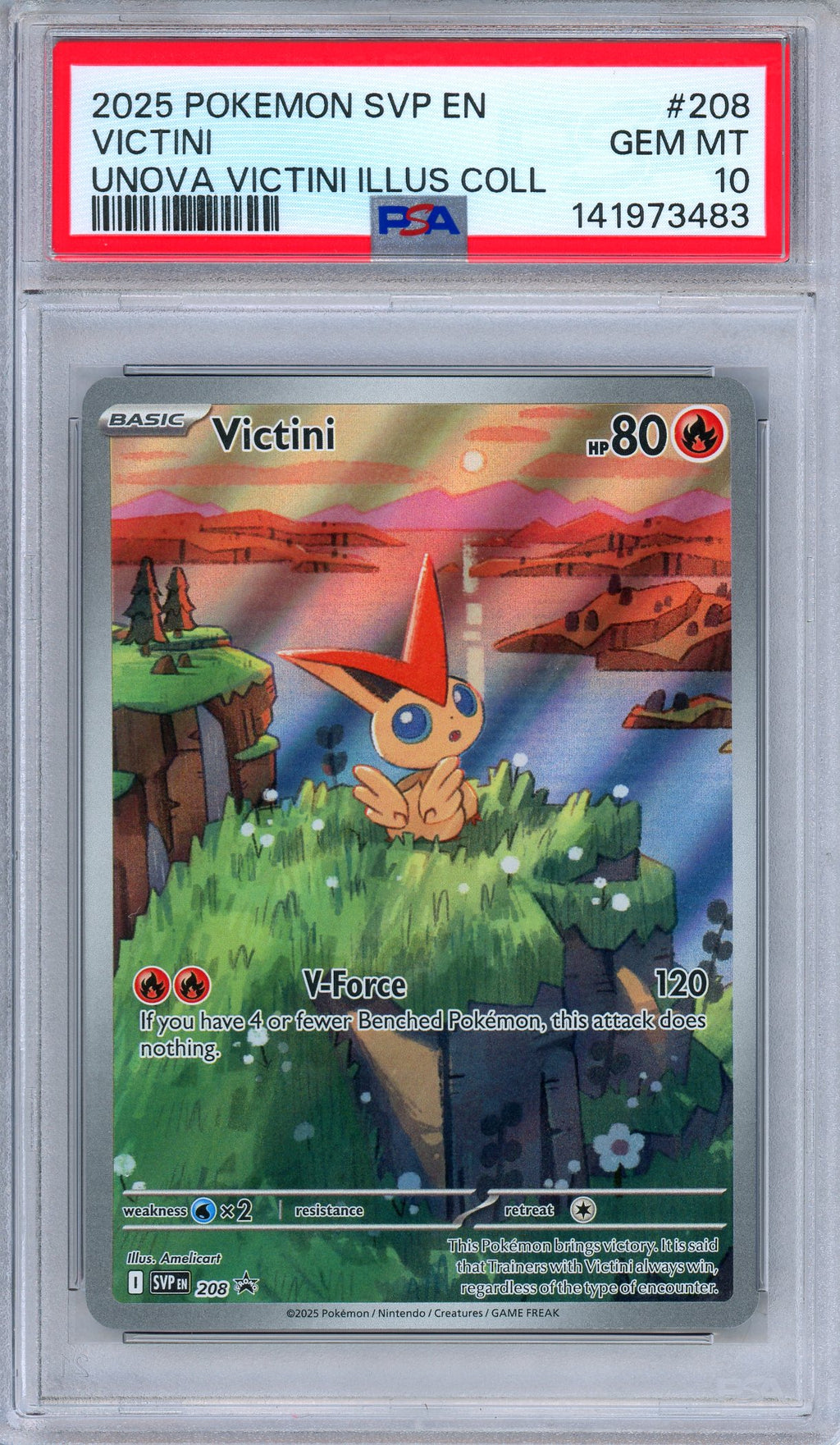PSA 10 Victini 208 Unova Victini Illustration Collection Promo Pokemon