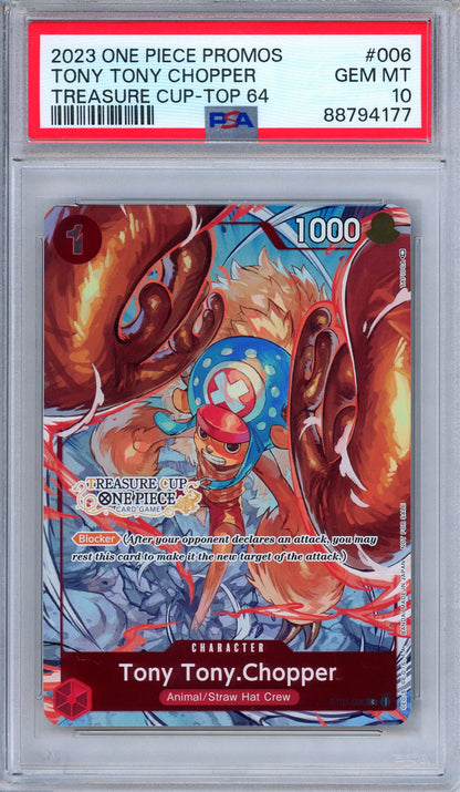 PSA 10 Tony Tony Chopper ST01-006 2023 Treasure Cup Top 64 Prize One Piece