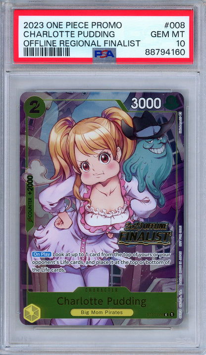 PSA 10 Charlotte Pudding ST07-008 Offline Regional Finalist Prize One Piece