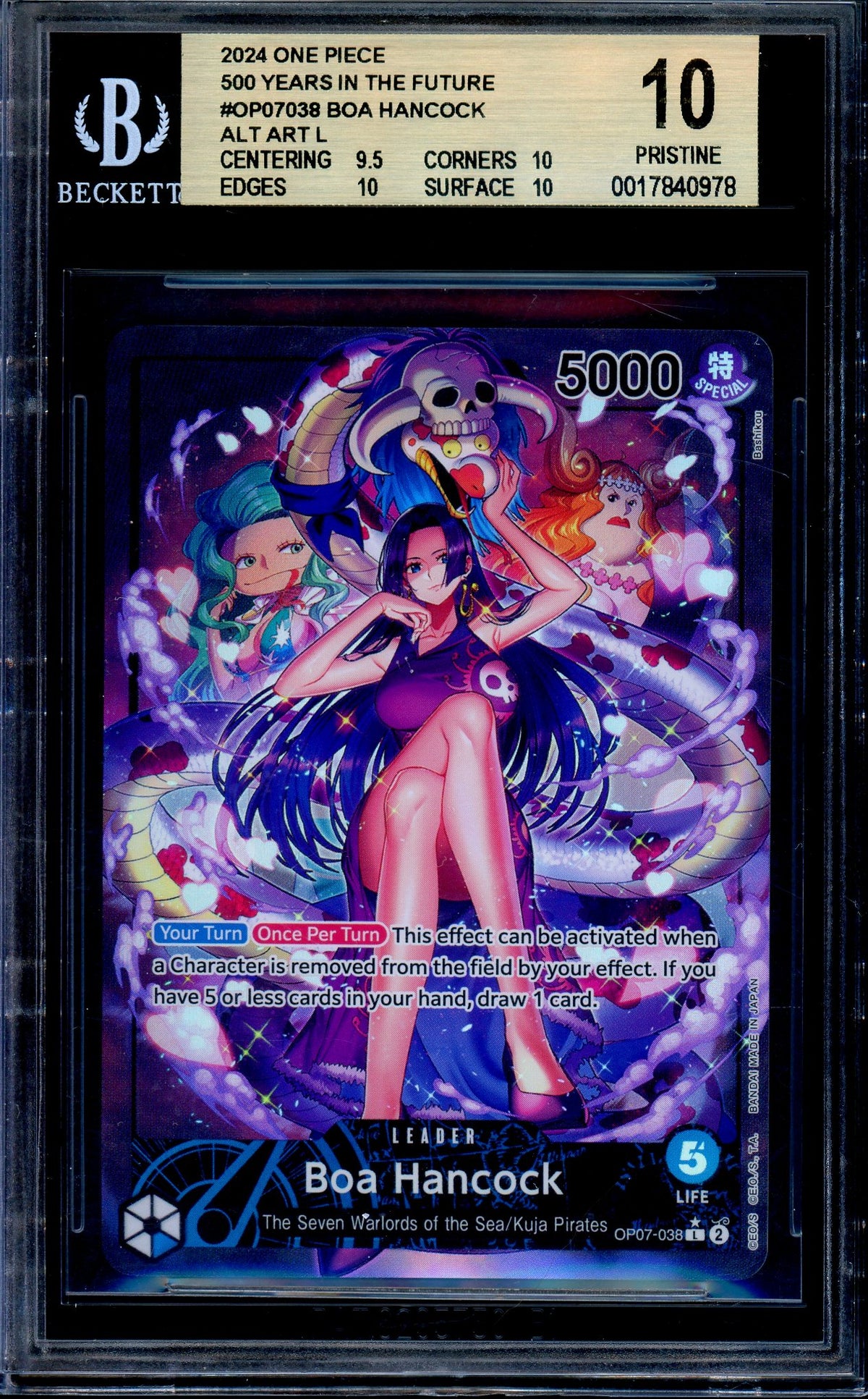 BGS 10 Boa Hancock OP07-038 500 Years in the Future Alternate Art One Piece