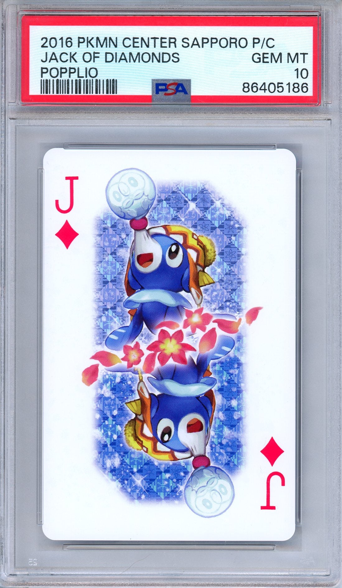 PSA 10 Jack of Diamonds Popplio Pokemon Center Sapporo Japanese Pokemon