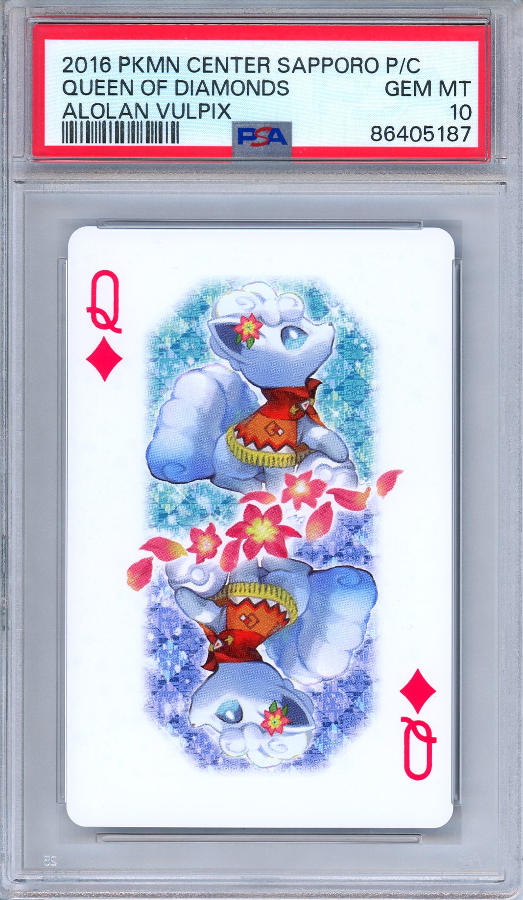 PSA 10 Alolan Vulpix Queen of Diamonds Pokemon Center Sapporo Japanese Pokemon