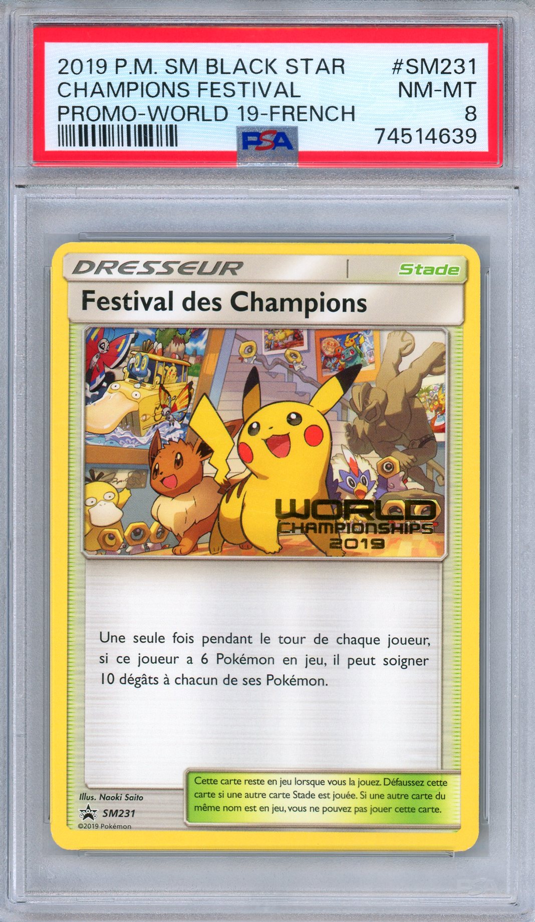PSA 8 Champions Festival SM231 2019 World Champions Promo French Pokemon