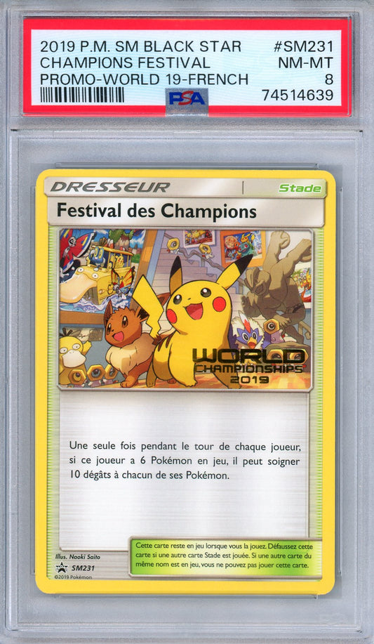 PSA 8 Champions Festival SM231 2019 World Champions Promo French Pokemon