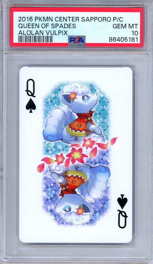 PSA 10 Alolan Vulpix Queen of Spades Pokemon Center Sapporo Japanese Pokemon