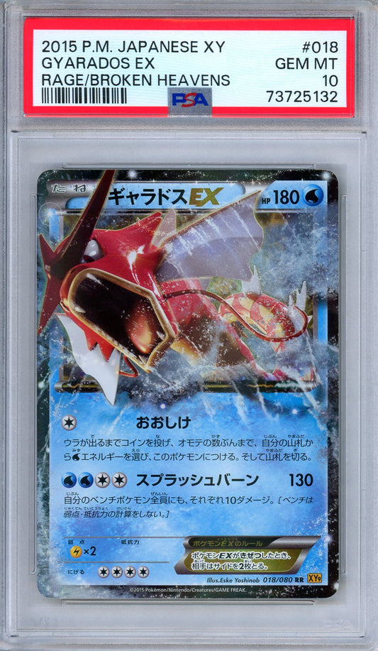 PSA 10 Gyarados EX 018/080 Rage of the Broken Heavens Holo Japanese Pokemon
