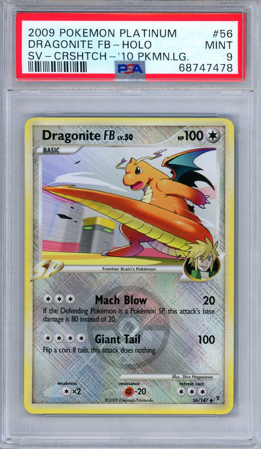 PSA 9 Dragonite FB 56/147 Supreme Victors Cross Hatch League Promo Pokemon