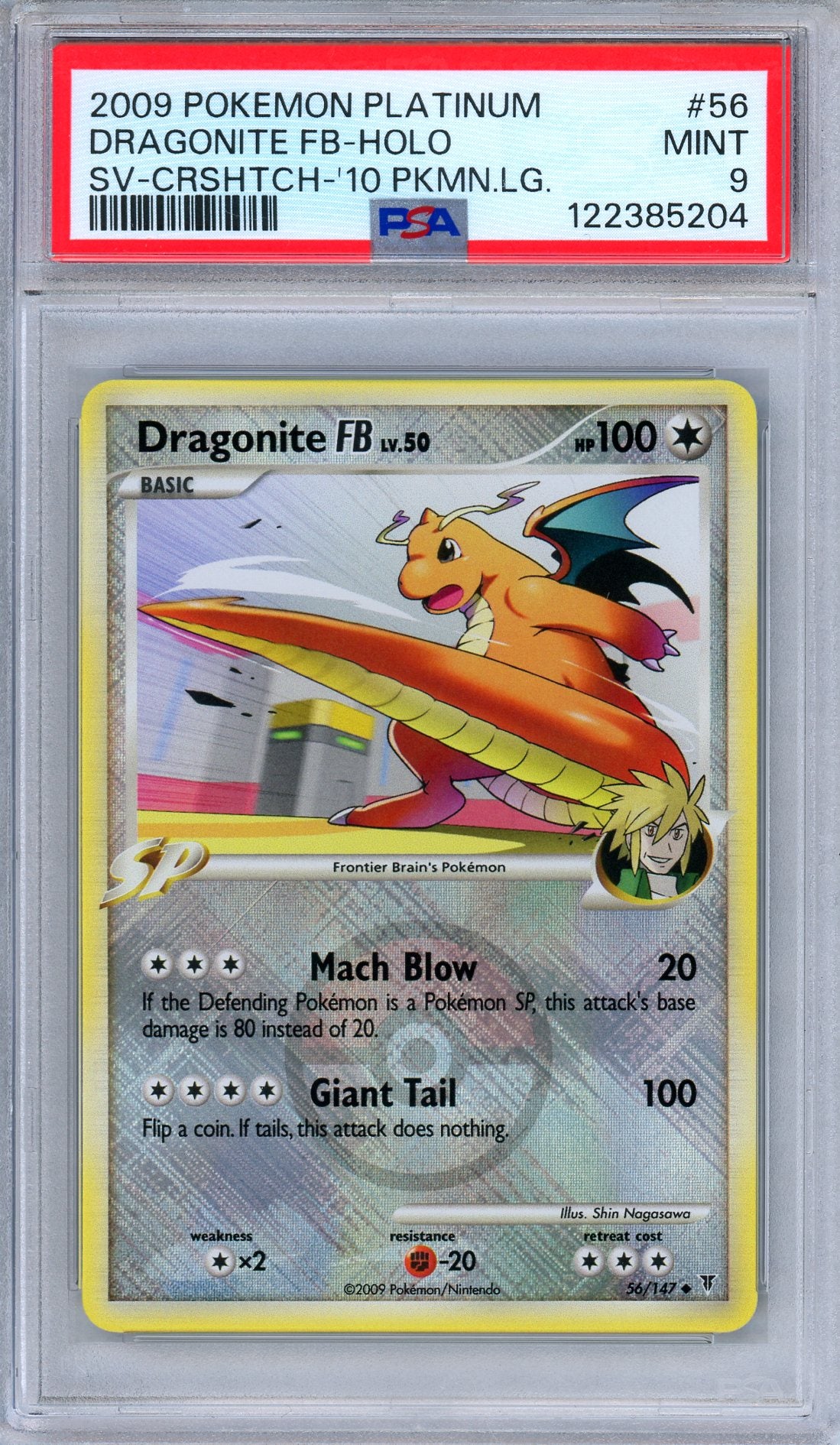 PSA 9 Dragonite FB 56/147 Supreme Victors 2010 Crosshatch Pokemon League Pokemon