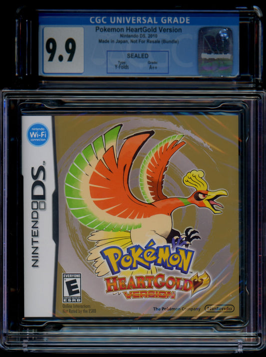 Pokémon HeartGold Version CGC 9.9 Nintendo DS Bundle Sealed A++