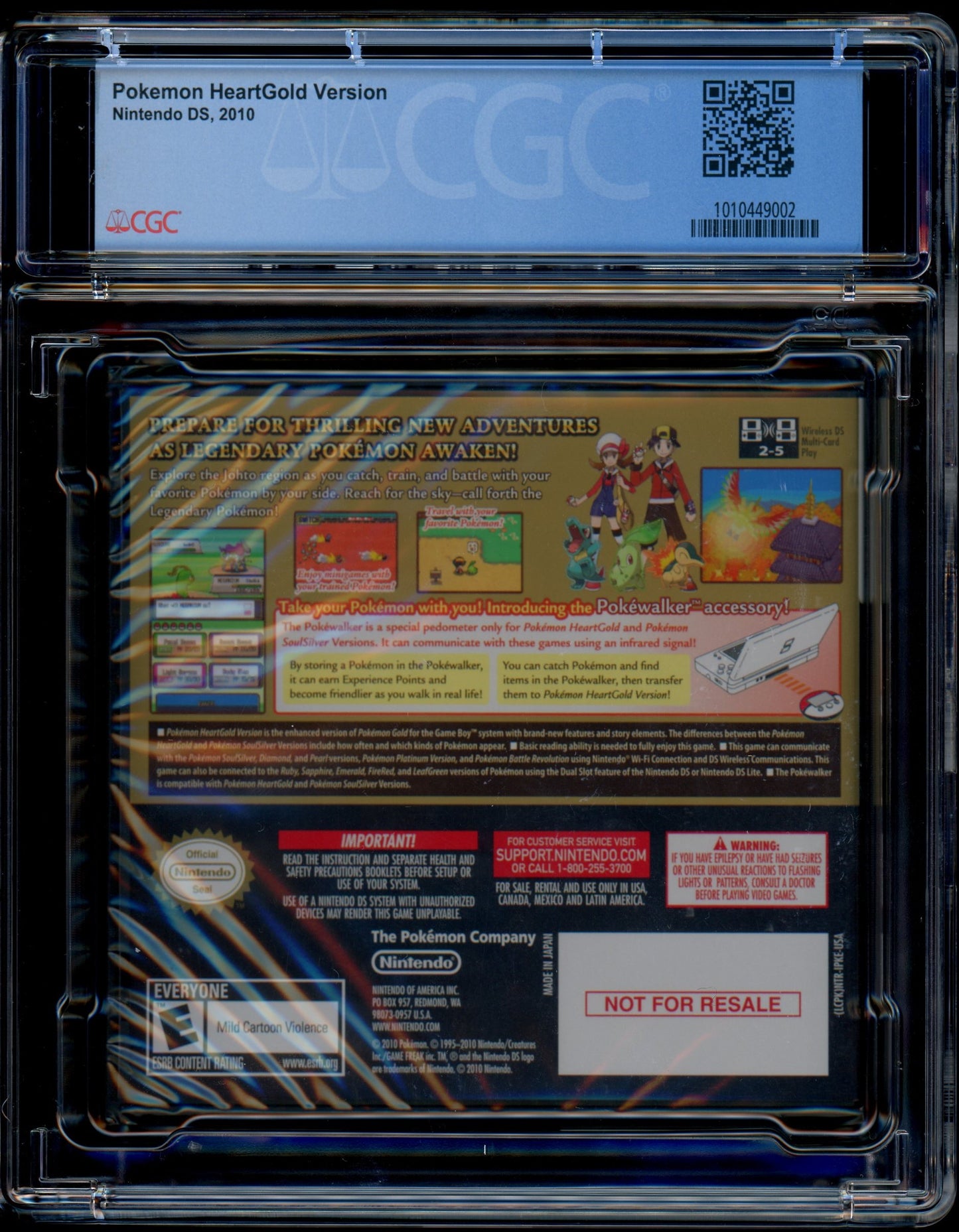 Pokémon HeartGold Version CGC 9.9 Nintendo DS Bundle Sealed A++