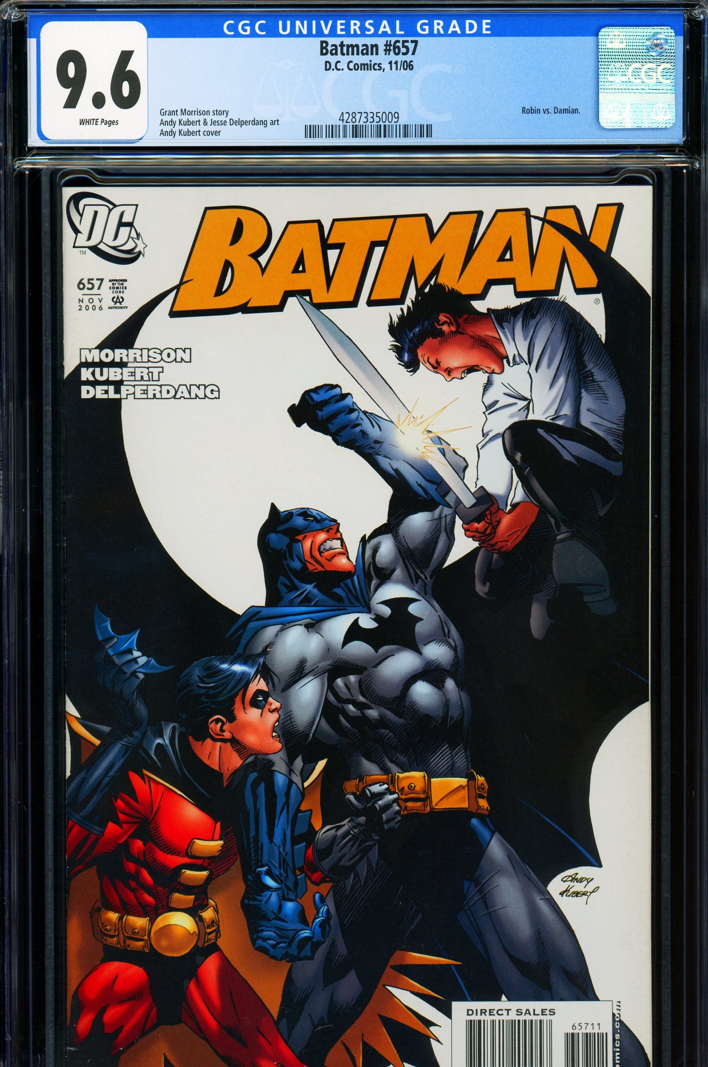 Batman #657 CGC 9.6 11/06 DC Comics | 1st Damian Wayne Cover