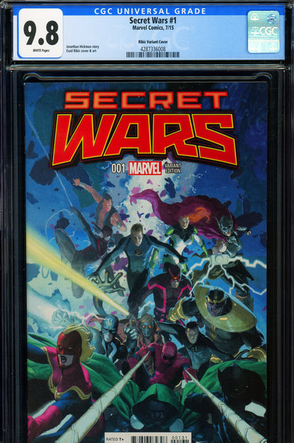 Secret Wars #1 CGC 9.8 2015 Marvel Comics | 1:25 Esad Ribic Variant Cover