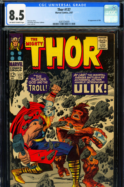 Thor #137 CGC 8.5 2/1967 Marvel Comics | 1st appearance of Ulik Silver Age