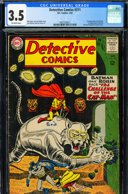 Detective Comics #311 CGC 3.5 1/1963 DC Comics | 1st appearance of Cat Man