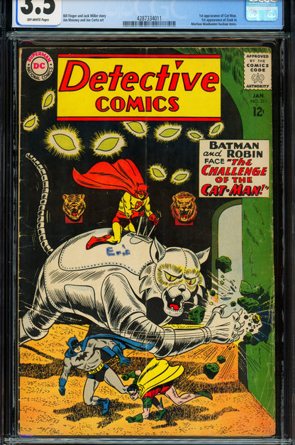 Detective Comics #311 CGC 3.5 1/1963 DC Comics | 1st appearance of Cat Man