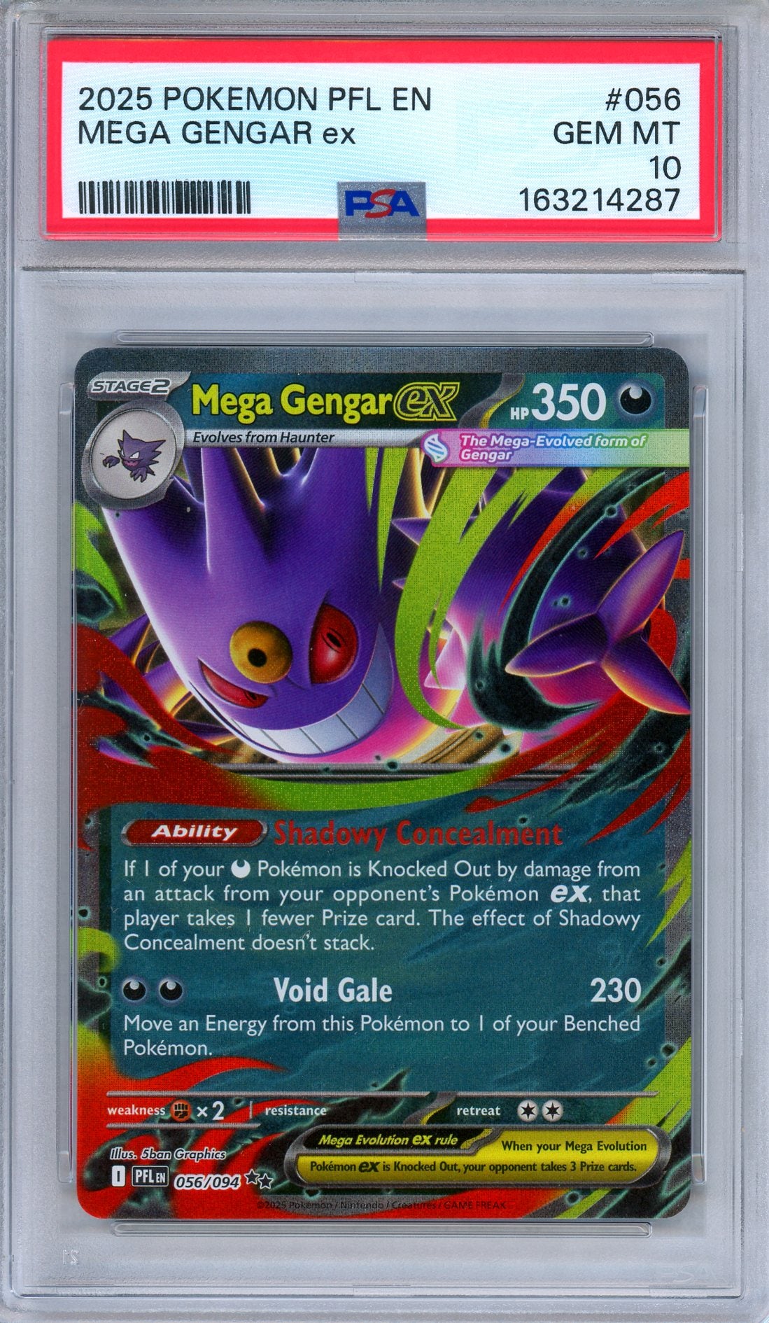 PSA 10 Mega Gengar ex 056/094 Phantasmal Flame Ultra Rare Pokemon