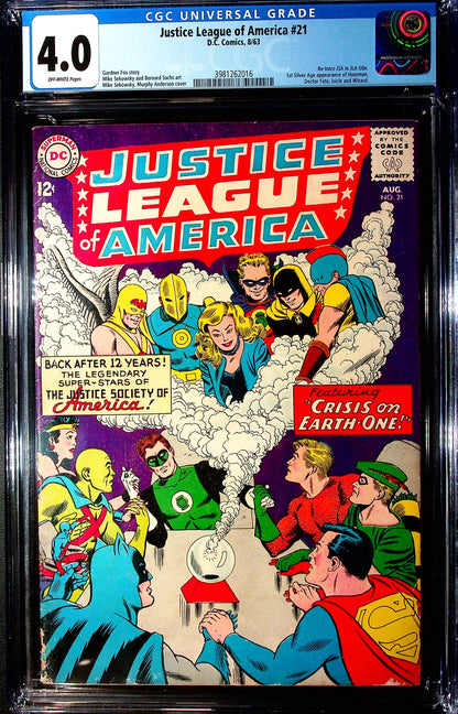 Justice League of America #21 CGC 4.0 1963 DC Comics | JSA Silver Age