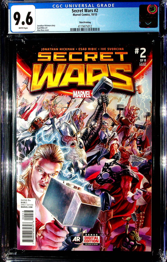 Secret Wars #2 CGC 9.6 Marvel Comics 2015 1st God Emperor Doom 3rd PRINTING