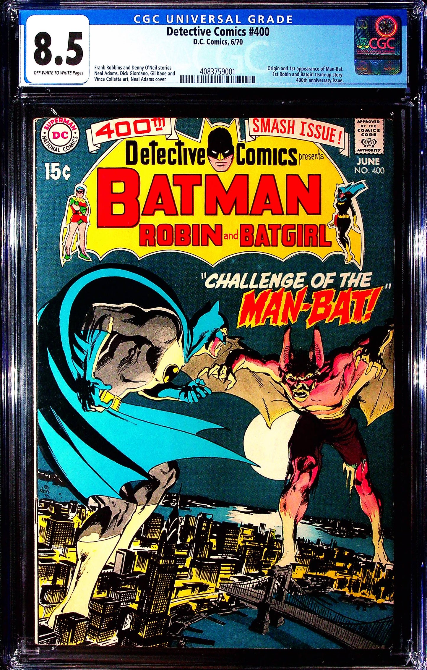 Detective Comics #400 CGC 8.5 1970 DC Comics | 1st appearance Man-Bat