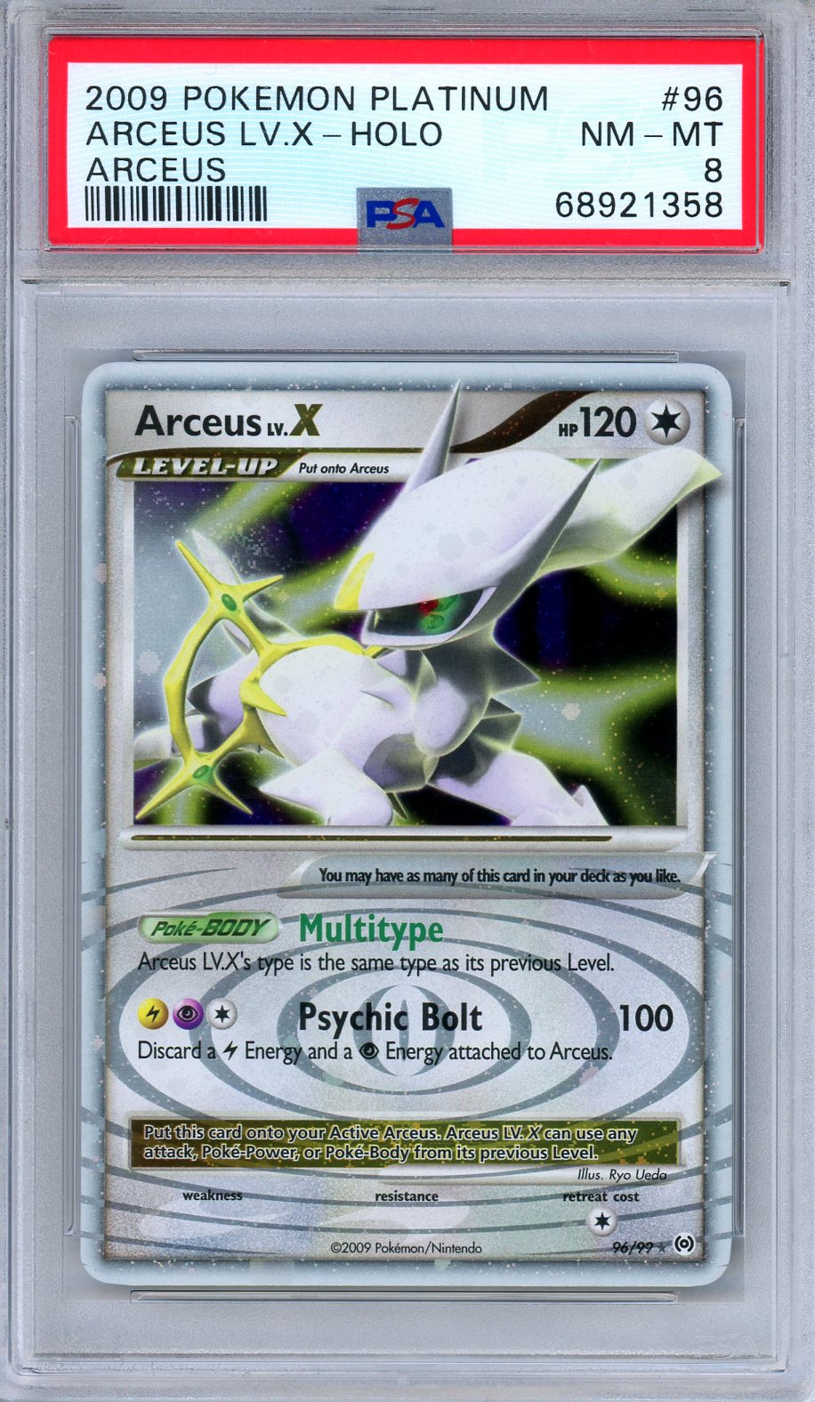 PSA 8 Arceus LV.X 96/99 Platinum Arceus Holo Ultra Rare Nintendo Pokemon