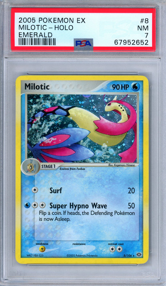 PSA 7 Milotic 8/106 Holo Rare EX Emerald 2005 Nintendo Pokemon